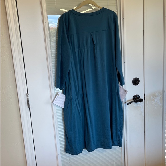 Women's Teal XXL Long Sleeve Dress - Picture 6 of 6